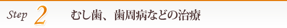 2.むし歯、歯周病などの治療